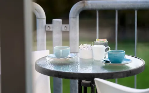 Kaffekopper På Altan